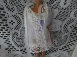3339 1972 BARBIE LIGHT 'N LAZY BEST BUY SHEER NYLON ROBE, SHORT NIGHTGOWN DUO 